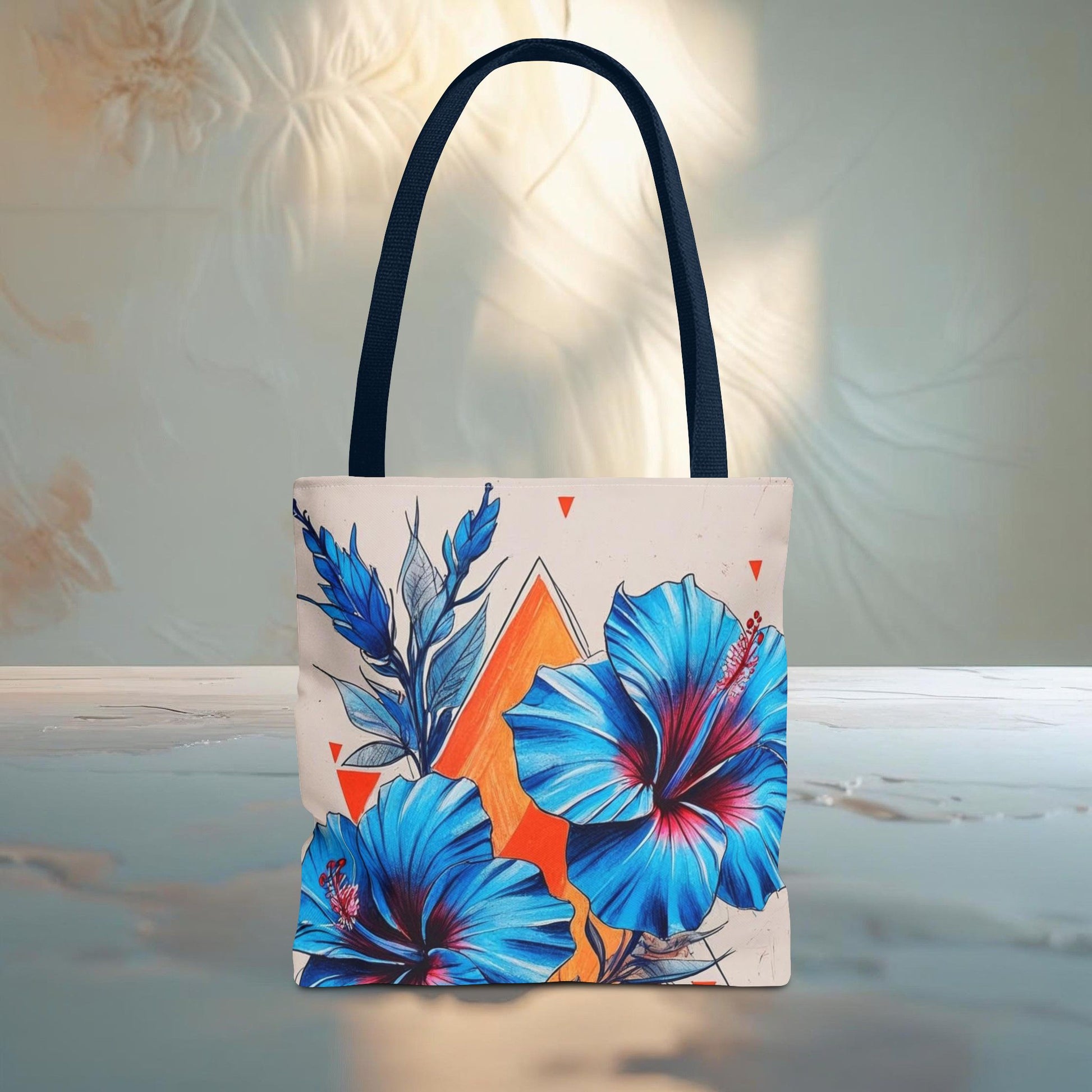 Meadow Fairy Bag - The OM & Hibiscus Flowers - Beach Bag, Yoga Tote, Eco-Friendly Shopper, Gift for Her, Summer Accessory