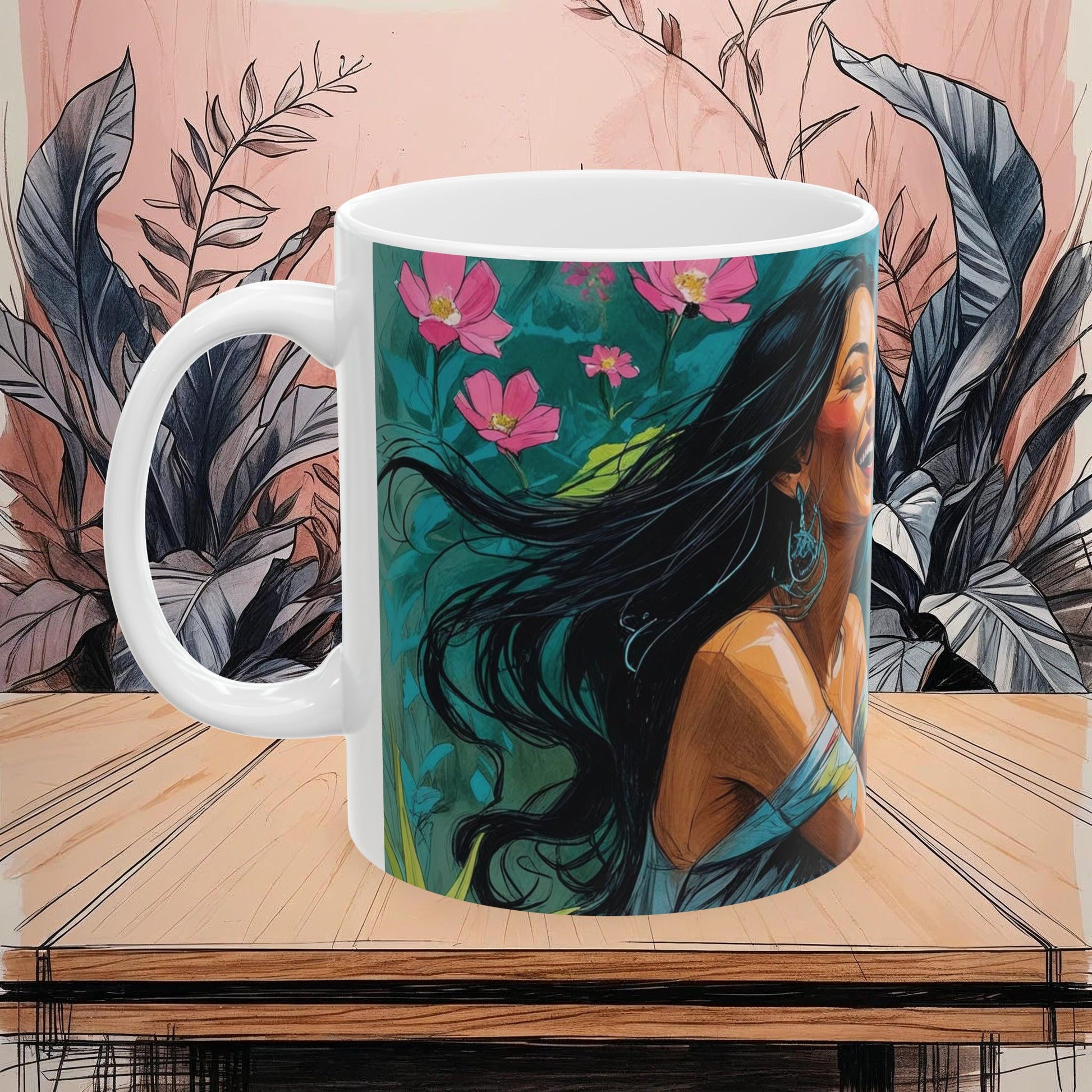 Pure Joy Mug Ceramic with Inspirational Quote, Tea Lover Gift, Enjoy Your Beverage, Coffee Lover's Favorite, Perfect for Home or Office