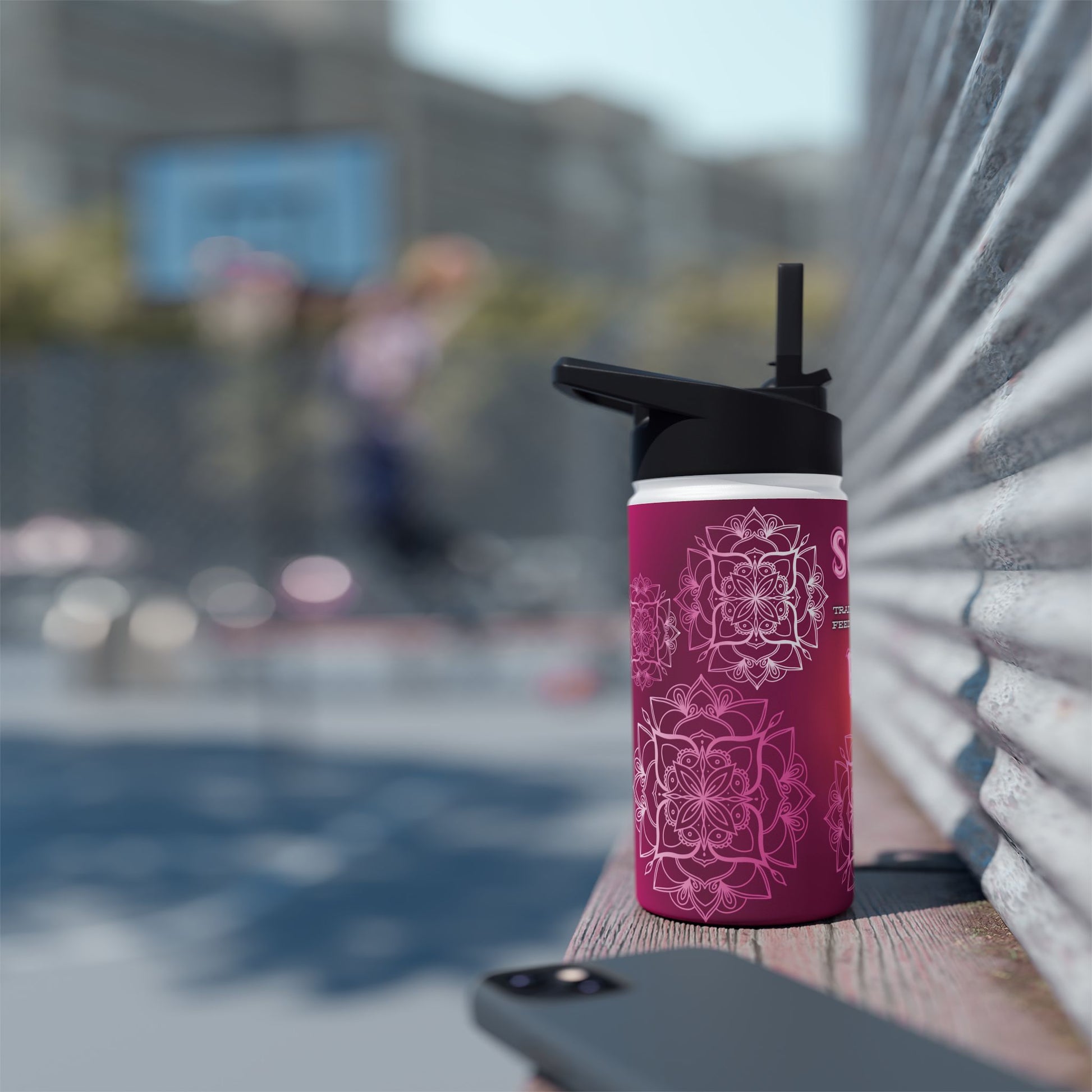 Mindful Stainless Steel Water Bottle | Exclusive SOUL FIT Design - Spiritual Mandala, Motivational Yoga Bottle, Eco-conscious Hydration, Perfect Fitness Gift